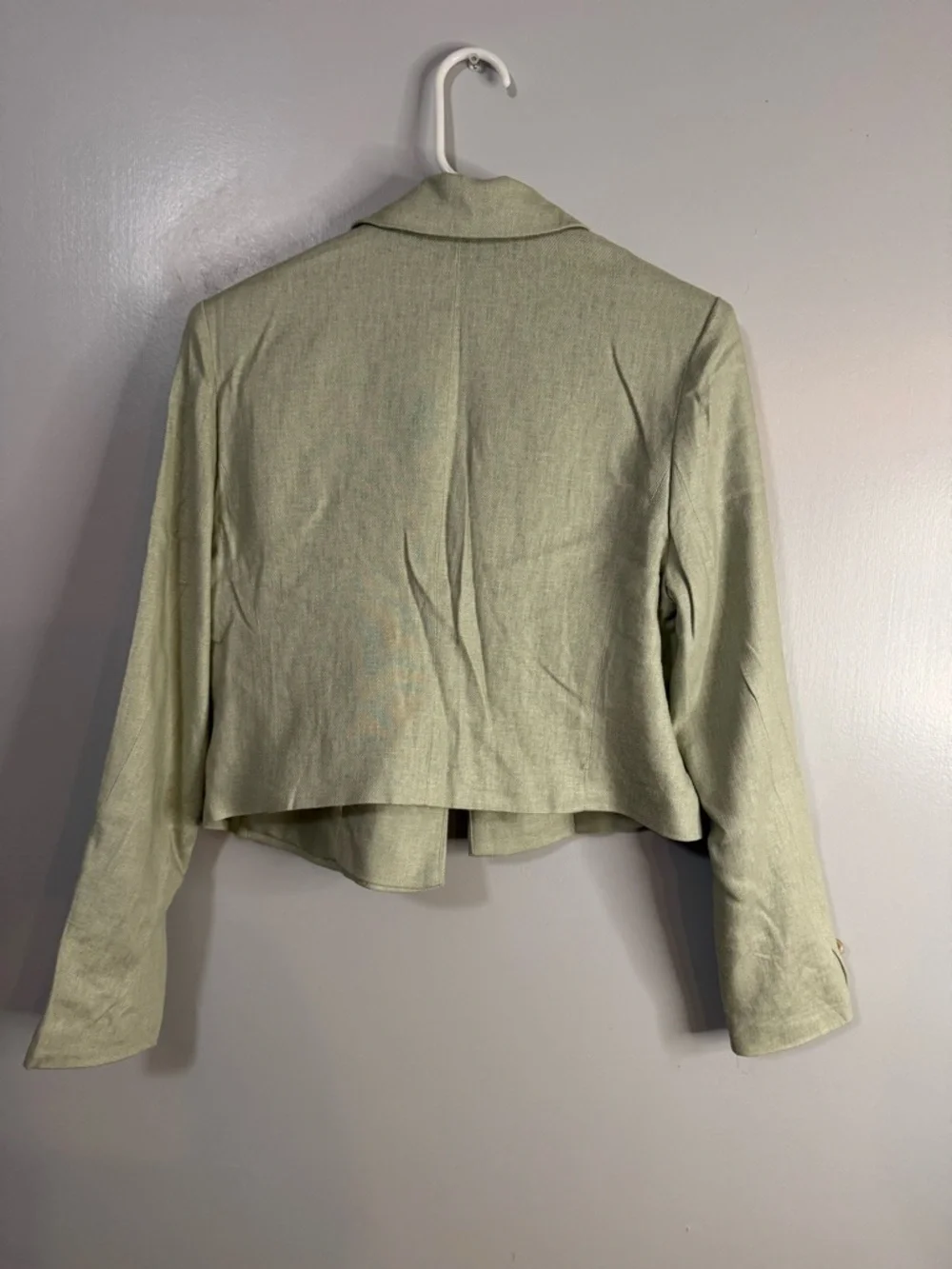 Rachel Zoe Light Green Cropped Blazer Size Medium